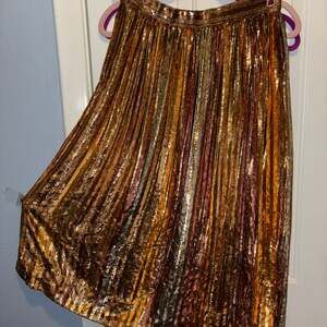 Sz M Adolfo METALLIC colored cocktail skirt-so sparkly! Vintage exclusive.